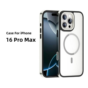 Nueva funda de teléfono de carga inalámbrica transparente de Color de contraste para iPhone 16 15 14 13 12 11 Pro Max cubierta magnética de prevención de caídas - Product Image 5