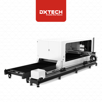 Machine de découpe laser à fibre DXTECH 1530 3000W pour tôles et tubes métalliques avec table d'échange et couvercle de protection entièrement fermé
