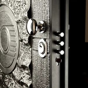 Lujoso diseño italiano Exterior Puerta frontal de una sola hoja Diseños Puerta principal de seguridad de acero inoxidable - Product Image 5