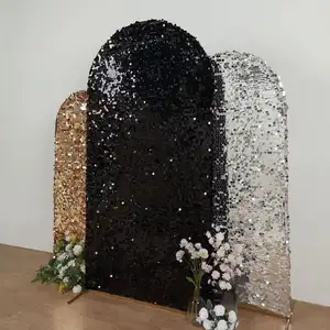 Custom Made Payette Sequin Chiara Backdrop Stand Cover Shimmer Tinsel Spandex Cover For Chiara Backdrop Stands