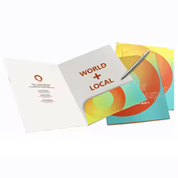 Carpeta de presentación de negocios con logotipo personalizado | Portadocumentos PP colorido de dos bolsillos tamaño carta A4/A5