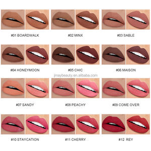 2 en 1 Kit de maquillage pour les lèvres Vente en gros Personnalisé Moist Lipgloss Waterproof Soft Nude Vegan Smooth Creamy Matte Lipstick - Product Image 3