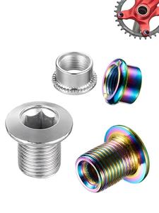 Tornillos de plato de bicicleta de montaña de acero, tornillos de cadena, tuerca de plato único - Product Image 6