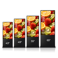 Tótem Publicitario Digital de 55 Pulgadas con Soporte de Pie, Pantalla Táctil Android para Publicidad, Kiosco
