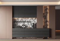 BALOM Moderne De Luxe En Bois Massif Cave À Vin Buffet Combinaison Salon Multi-fonctionnel De Stockage Écologique Personnalisable