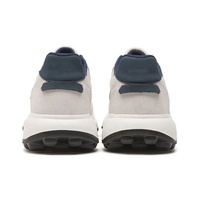 Sneaker kulit sapi asli pria, Sneaker kasual setinggi pergelangan kaki desain terbaru, lapisan ritsleting untuk musim gugur dan musim dingin