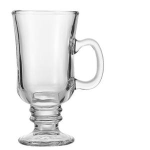 Tasses à café irlandaises Tasse en <span class=keywords><strong>verre</strong></span> transparent avec poignée Tasse à latte en <span class=keywords><strong>verre</strong></span> à base haute sur pied pour boissons chaudes et boissons froides - Product Image 2