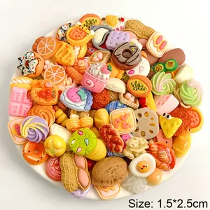 Dibujos animados miniatura comida Artificial juguete resina mixta accesorios pegamento hecho a mano DIY joyería Mini refrigerador diamantes de imitación - Product Image 6