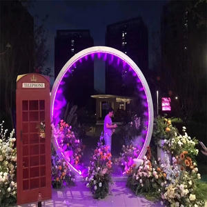 Aço inoxidável LED Luminous Spray dispositivo moderno interativo diversões equipamentos Water Mist Gate para Scenic Area Park Fibra de Vidro - Product Image 2