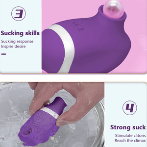 Sucer et lécher 2 <span class=keywords><strong>en</strong></span> 1 Vibromasseur de clitoris pour double stimulation Stimulateur de vibrateur de langue pour sucer le sexe oral - Product Image 5