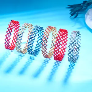 Rinhoo Kristall Armbänder Magic 2 in 1 Faltbare versenkbare Ringe Personal isiertes Teleskop armband für Frauen Mädchen Mode Geschenke