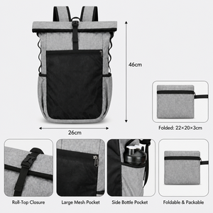 Custom Printed Logo Anti-Theft Foldable Lightweight Polyester Unisex Hiking <b>Backpack</b> Fashionable <b>Waterproof</b> Zipper 22L Travel - Product Image 2