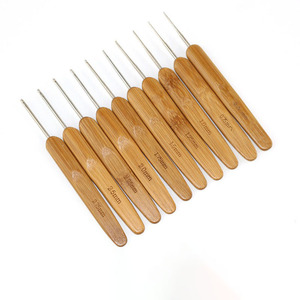Đa Mục Đích Tre Xử Lý Crochet <span class=keywords><strong>Hook</strong></span> Tóc Giả Dệt Công Cụ Nhiều Kích Cỡ Dreadlock Crochet Kim Tóc Mở Rộng Móc - Product Image 1