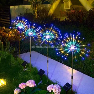 Lumière solaire extérieure 90/120/150LED feux d'artifice solaires étanches vacances guirlandes lumineuses jardin nouvel an décoration de noël