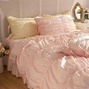 New Style Bedding Set 100% Cotton Princess Ruched <strong>Duvet</strong> <strong>Cover</strong> - Product Image 6
