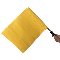 Drapeau d'arbitre de sport personnalisé en toile 100 % polyester, impression numérique double face, avec logo de marque sur mesure, pour le football, vente en gros