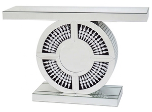 Newest Style Mirrored Sparkly <strong>Crushed</strong> <strong>Diamond</strong> Wall W Console Table Glass Modern Living Room <strong>Furniture</strong> Home Decorative <strong>Furniture</strong> - Product Image 3