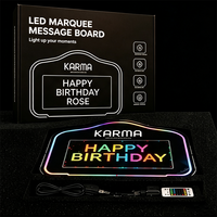Boîte de message de chapiteau Rechargeable personnalisée, prix d'usine, tableau de lettres led VIP Glorifier affichage LED bouteille présentateur pour boîte de nuit