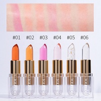 Lápiz Labial Mágico Mate Hidratante de Alta Calidad Profesional con Logotipo Personalizado al por Mayor, Cambia de Color Rojo, Impermeable, Vegano y de Larga Duración