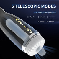 SacKnove Pulse Electric Aircraft Cup Masturbation maschine Automatische 5-Frequenz-Vibration Teleskop männlicher Mastur bator für den Menschen