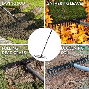 Rastrillo de acero inoxidable para eliminar el pelo de las mascotas, rastrillo de alfombra para excavar, <span class=keywords><strong>Harley</strong></span> - Product Image 6