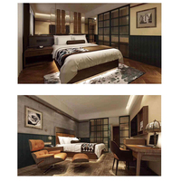 Ensemble de meubles de chambre d'hôtel de luxe personnalisé pour projets hôteliers 5 étoiles, mobilier de chambre minimaliste pour hôtels 3-5 étoiles
