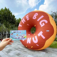 Donut gonflable géant, donut gonflable surdimensionné, grand donut gonflable pour la promotion de boulangerie/festival culinaire/événement sur les desserts/fête