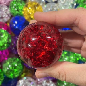 Wholesale Polished Aura Crack Glass Sphere Colorful Glass <b>Ball</b> Healing Crack for Gift Decoration - Product Image 5