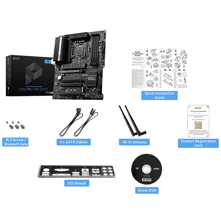 MSI Z590 PRO WIFI CEC Gaming Motherboard - Intel Z590 Chipset