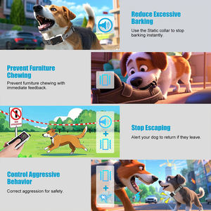 वाटरप्रूफ रिचार्जेबल डॉग ट्रेनिंग कॉलर 3 मोड (चर्चा कंपन सुरक्षित स्थिर) कुत्तों के लिए 10-120 एलबीएस - Product Image 3