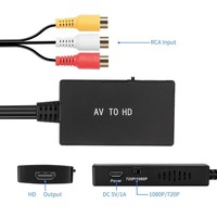 Cable Convertidor RCA a HDMI 1080p Más Vendido, Adaptador AV Compuesto 3RCA a HDMI con Conector Chapado en Oro para Cine en Casa