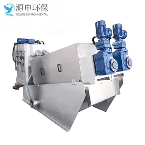 Sludge Dewatering Machine Screw Press Natural Colour of Stainless Steel Automatic Dosing Systems Filtering Suspended Matter