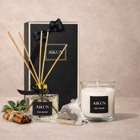 Diffuseur de parfum d'ambiance AIKUN Deluxe en coffret cadeau, marque privée, pour une atmosphère naturellement fraîche et une décoration intérieure.