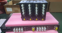 Extenseur de Fibre Optique LC Double 4* 12G SDI pour Entrée et Sortie Vidéo, Convertisseur Vidéo à Distance 4 Canaux 1U CCU