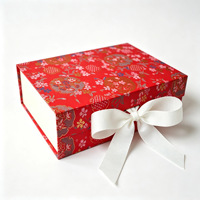 Boîte cadeau pliable monobloc, style chinois traditionnel, souvenir, emballage pour cosmétiques et vêtements, vide, recyclable, pour la Saint-Valentin