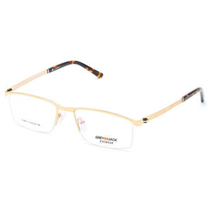 Monturas de Gafas Rectangulares Semi-Rimless para Hombre, Color Gris Jack, Lentes Planas SF9011, Diseño Cómodo - Product Image 1