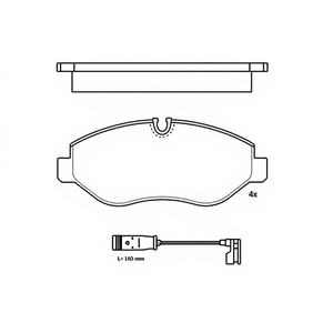 Plaquettes de frein avant DYNAS PF1199 pour Mercedes-Benz Sprinter Vito VW Crafter (Italie) - Product Image 1