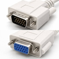 ANNXIN Kabel VGA Y Splitter 1 Jantan ke 2 Betina HD15 15 Pin Duplikator Monitor untuk Layar Ganda Signage Kelas Grosir