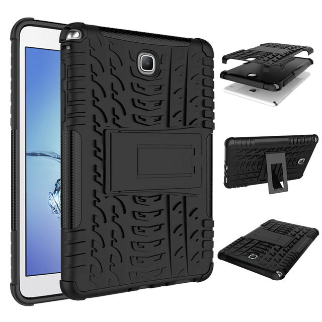 For Samsung Galaxy Tab a 8.0 SM T350 T355 P350 P355 Tablet Case Cover Silicone TPU+PC Kickstand Dual Armor Back Cover Cases