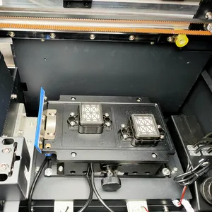 Impresora adhesiva de cristal Uv de tamaño A3 pequeña para impresora Uv Dtf i1600 Impresora de transferencia de calor de prensa de 2 cabezales