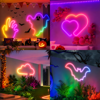 Bande lumineuse LED néon flexible RGB étanche 5V USB avec contrôle par application et synchronisation musicale pour la décoration de fêtes et de DIY