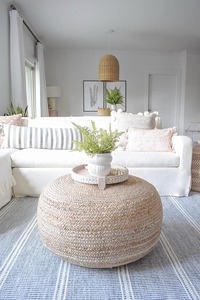 Top Quality Natural Jute Pouffe Ottoman Handcrafted <b>Floor</b> <b>Seating</b> Stool for Home Hotel and Resort Use Available At Best Price - Product Image 2