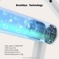 Sèche-cheveux professionnel RUCHA à 110 000 tr/min à grande vitesse avec moteur sans balais, vapeur, aromathérapie et ions