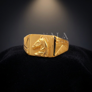 Unisex 22K Solid Gold Natural <b>Indian</b> Made Designer <b>Ring</b> Symbolic Detailing for Engagement Weddings Parties Anniversaries Gifts - Product Image 3