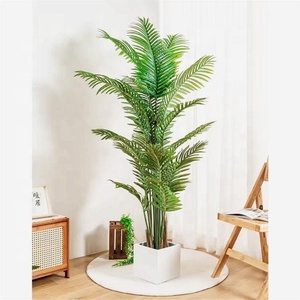 Top vente presque naturel décoration de la maison plantes d'intérieur paradis tropical feuille de <span class=keywords><strong>palmier</strong></span> arbre de bonsaï artificiel - Product Image 3
