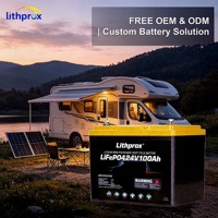 Batterie LiFePO4 25.6V 100AH Grade A 6000+ Cycles Profonds Batterie Lithium pour VR BMS Intelligent Bus CAN Prise Anderson CE RoHS IP67 OEM ODM
