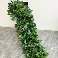 FL-033 Blumen-Tischläufer Hochzeit Grüne Hortensien-Blumengirlande Grünpflanzen Blumendekoration für Hochzeiten und Events