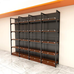 מדפי סופרמרקט מתכתיים, חסכוניים, עמידים, בעלי 5 מדפים, חד-צדדיים, בהתאמה אישית, לפתרונות אחסון בחנויות נוחות. - Product Image 5