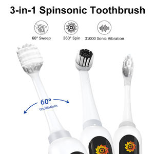 3-in-1 Spinsonic <strong>Toothbrush</strong> Sonic Sweeping Rotating, LCD Smart Rechargeable Electric <strong>Toothbrush</strong>, OEM FDA CE For Private Label - Product Image 6