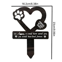 Plaque funéraire commémorative en bois pour animaux de compagnie avec design Art déco pour la décoration de cimetière ou de jardin